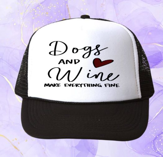 Wine Inspired Graphic Transfer Trucker Hats