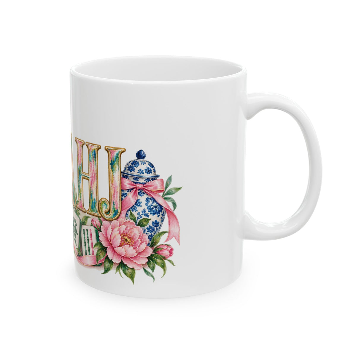 Mahj Queen Ceramic Coffee Mug | Mahjong Gift | 11oz