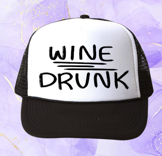 Wine Inspired Graphic Transfer Trucker Hats