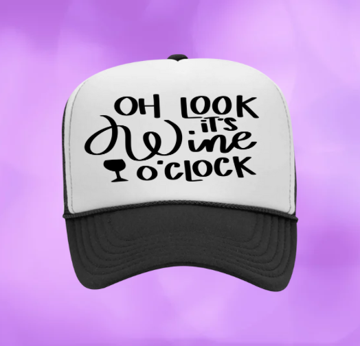 Wine Inspired Graphic Transfer Trucker Hats