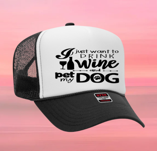 Wine Inspired Graphic Transfer Trucker Hats