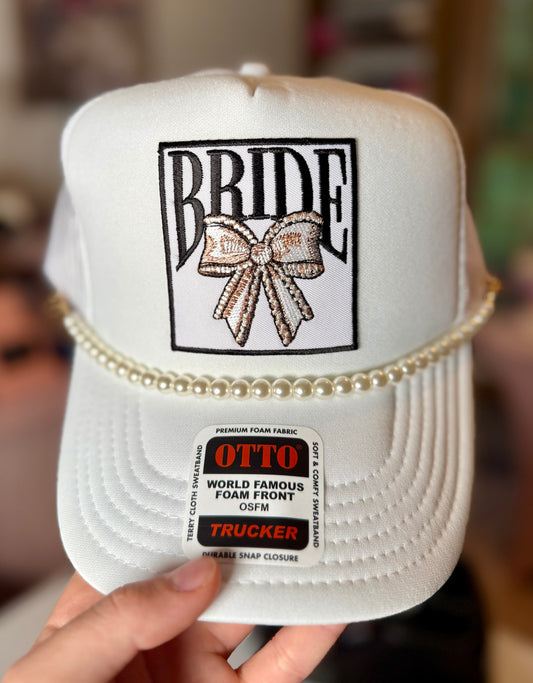Bride & Pearls Trucker Hat