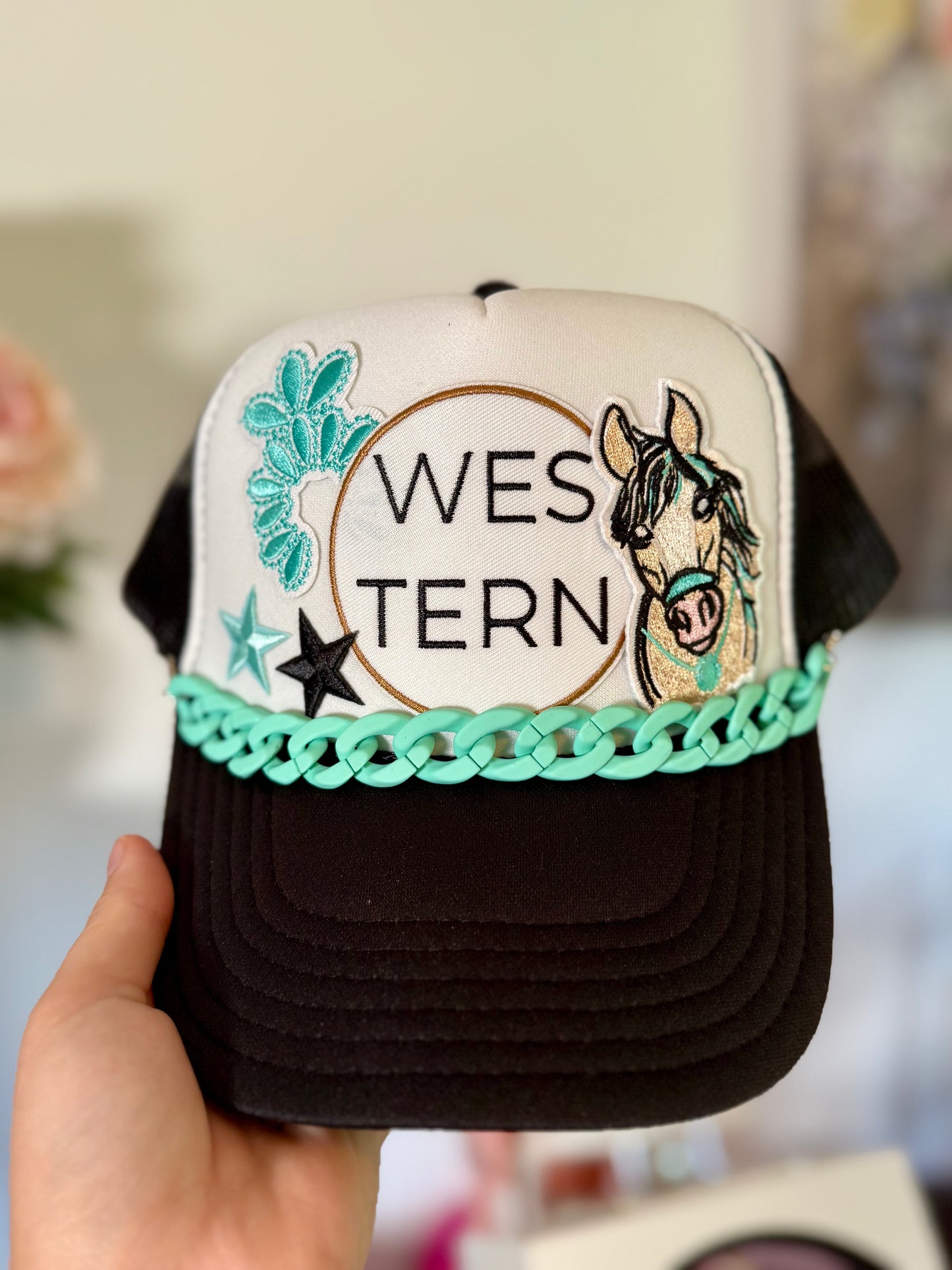 Western & Turquoise Trucker Hat