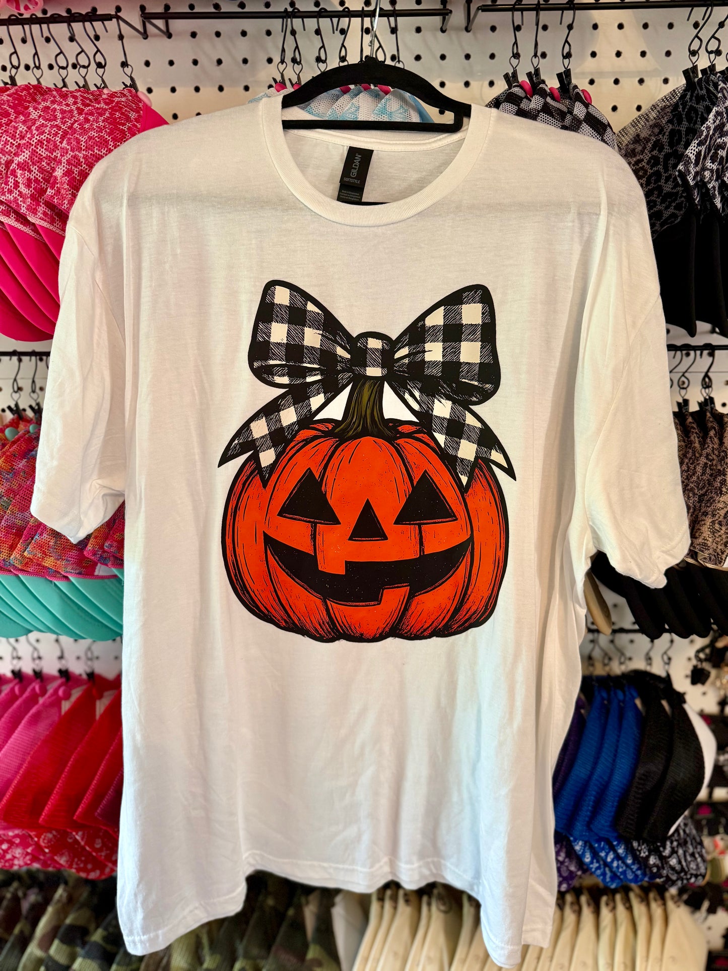 Buffalo Plaid Jack-O'-Lantern Tee - Fall Halloween Shirt