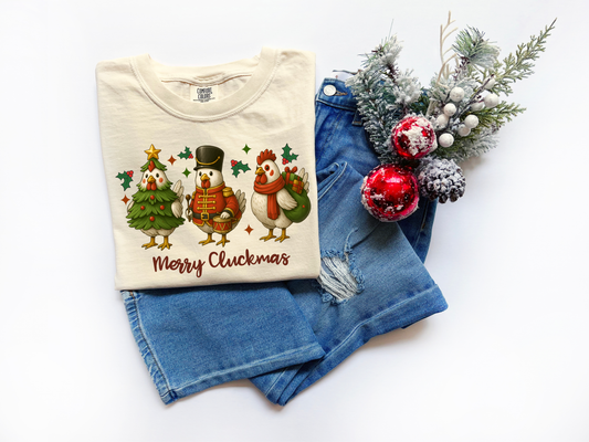 Merry Cluckmas Chicken Tee
