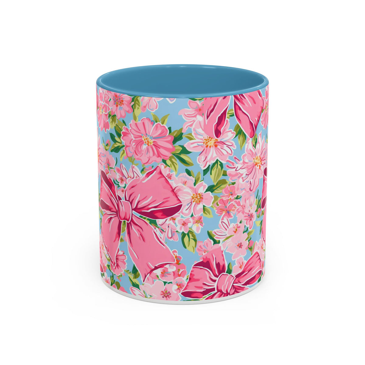 Pink Bow Floral Coffee Mug-11oz Girly Boutique Mug