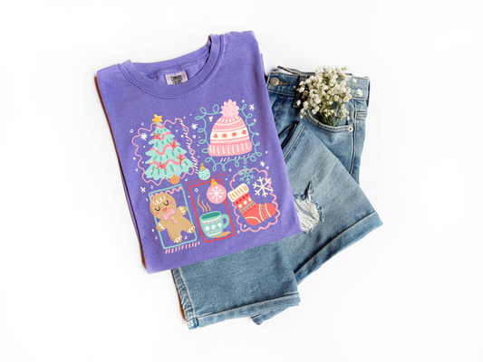 Cozy Christmas Vibes Comfort Colors Tee