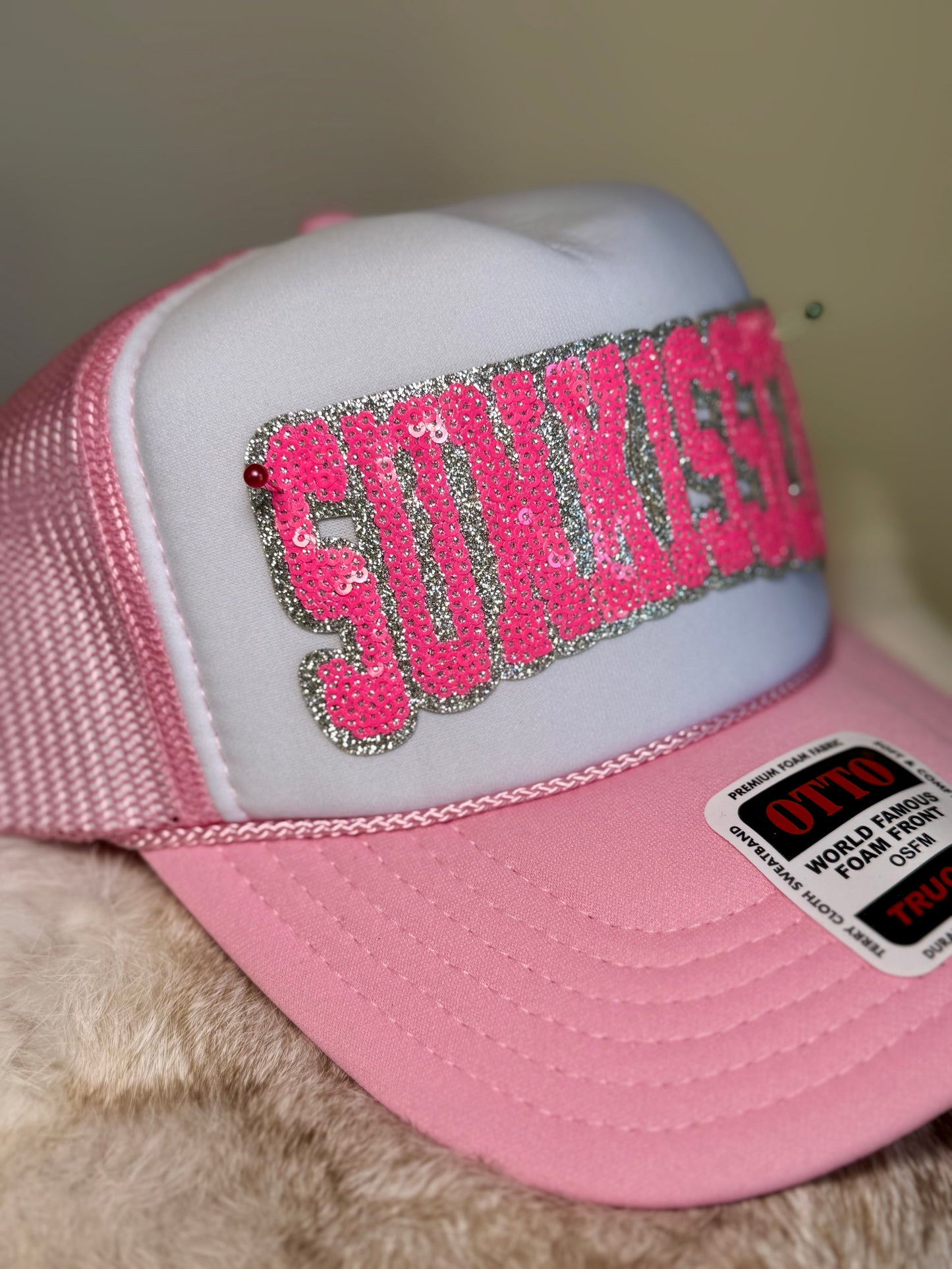 Sunkissed Trucker Hat, Pink Sequin Hat, Summer Hat Women, Beach Vacation Hat, Cute Boutique Hat, Girly Trucker Hat, Trendy Women’s Hat