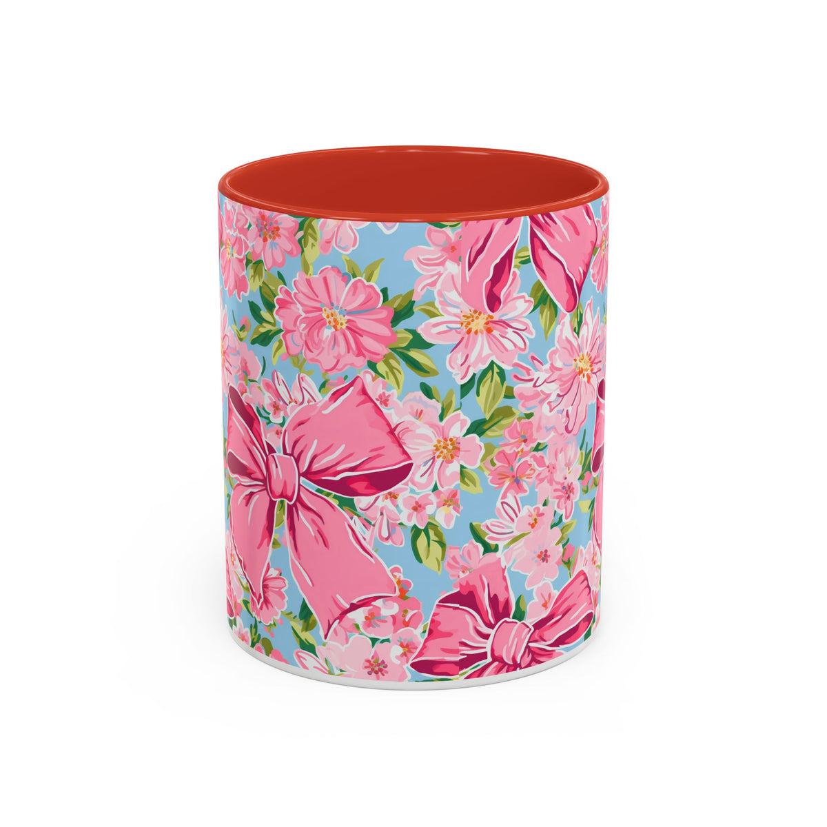 Pink Bow Floral Coffee Mug-11oz Girly Boutique Mug