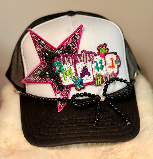 In My Mahj Era Trucker Hat, Mahjong Hat, Girls Trip Hat, Sparkle Western Glam Hat, Pink Star Patch Hat, Cute Boutique Trucker Hat, Game Night Hat