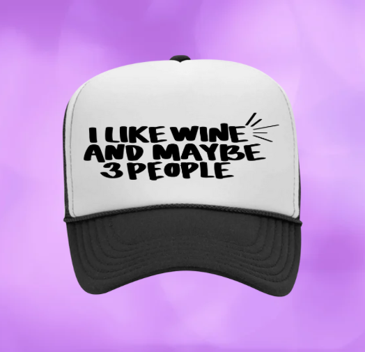 Wine Inspired Graphic Transfer Trucker Hats