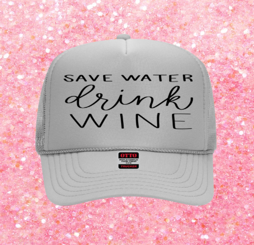 Wine Inspired Graphic Transfer Trucker Hats