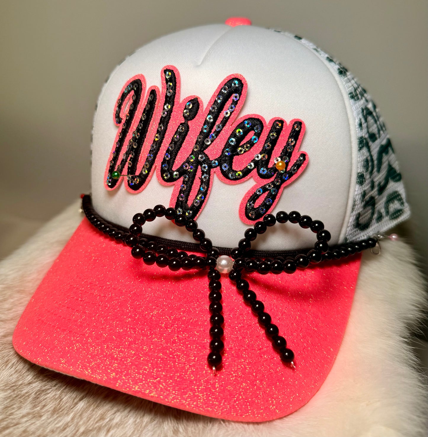 Wifey Trucker Hat | Bridal Trucker Hat | Sparkly Bride Hat | Bachelorette Party Hat | Honeymoon Gift