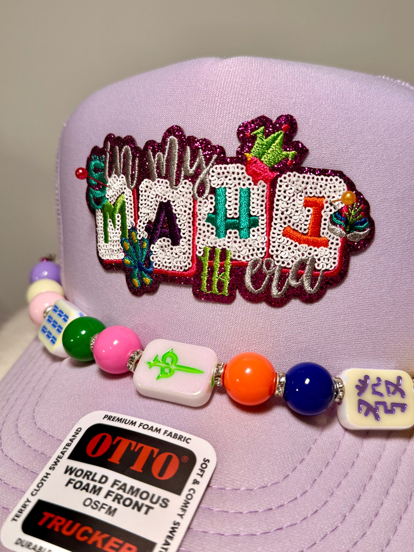 In My Mahj Era Trucker Hat, Mahjong Lover Hat, Lavender Mahjong Hat, Cute Game Night Hat, Boujee Mahjong Hat, Trendy Boutique Trucker Hat