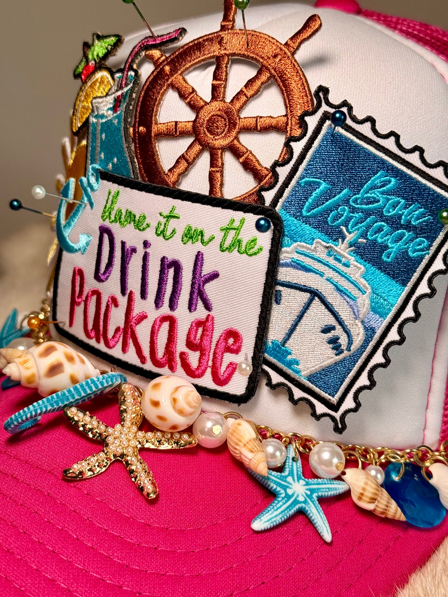 Blame It On The Drink Package Hat, Cruise Hat, Girls Trip Hat, Bachelorette Party Hat, Vacation Trucker Hat, Cruise Outfit, Beach Trip Hat