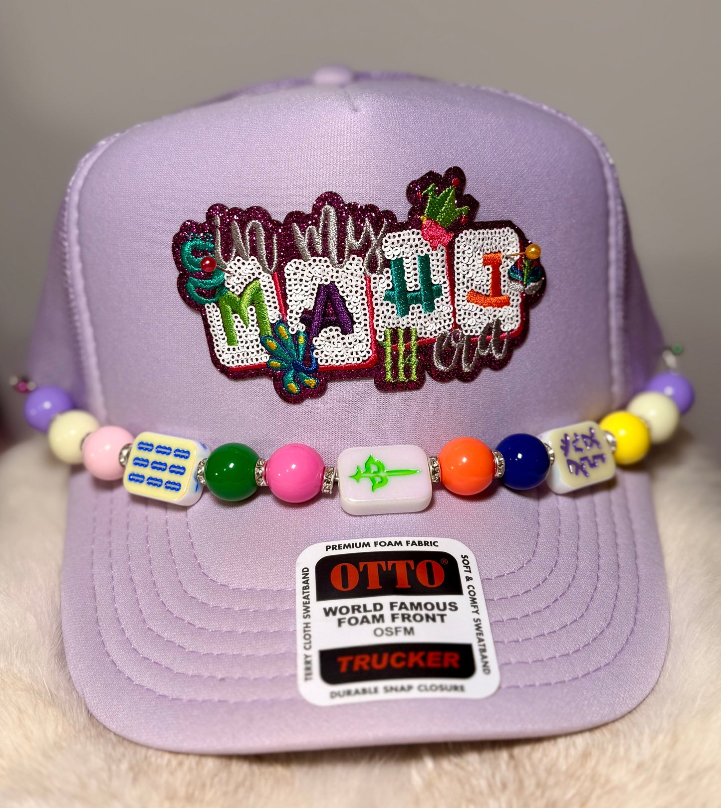 In My Mahj Era Trucker Hat, Mahjong Lover Hat, Lavender Mahjong Hat, Cute Game Night Hat, Boujee Mahjong Hat, Trendy Boutique Trucker Hat
