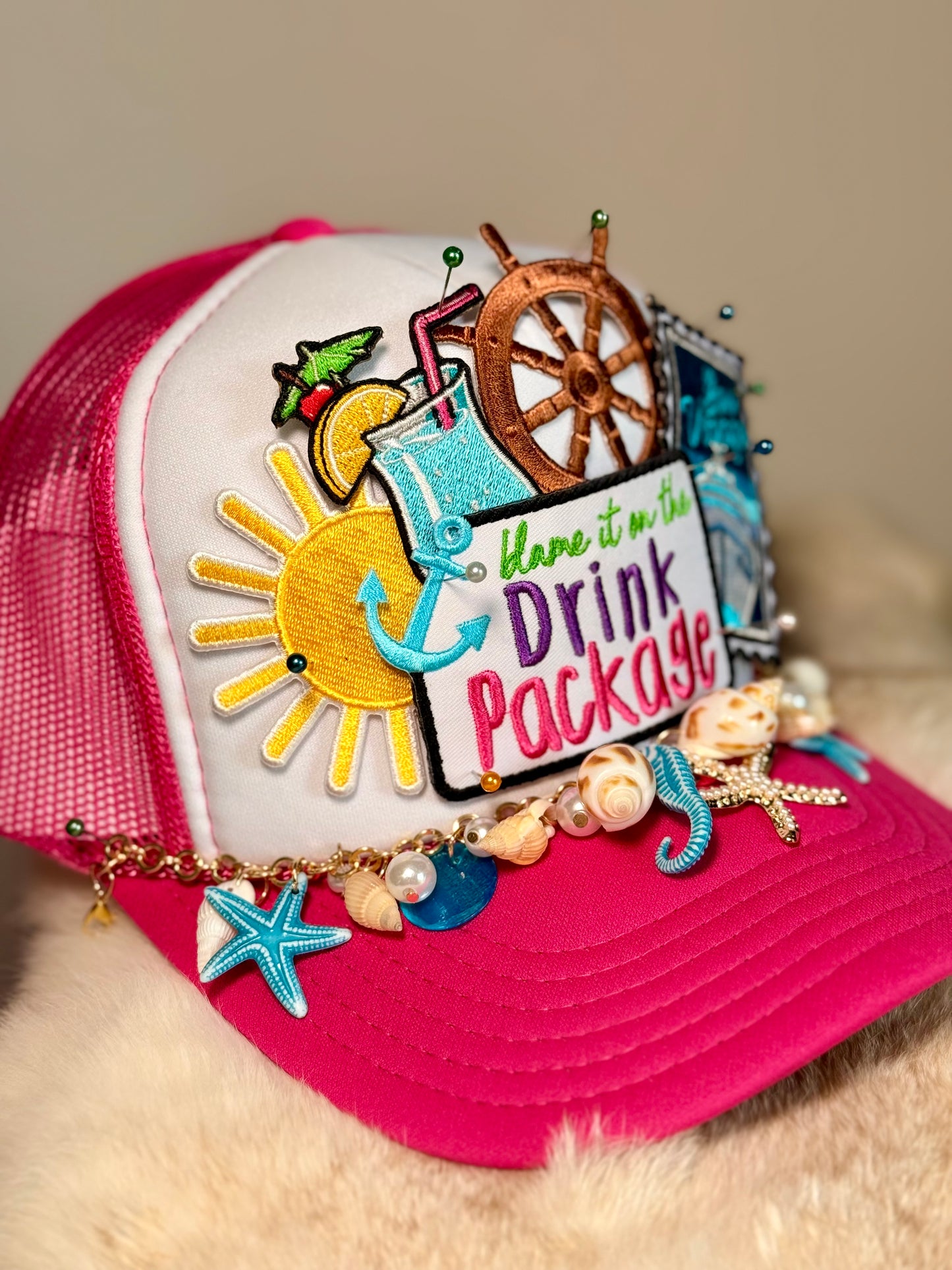 Blame It On The Drink Package Hat, Cruise Hat, Girls Trip Hat, Bachelorette Party Hat, Vacation Trucker Hat, Cruise Outfit, Beach Trip Hat