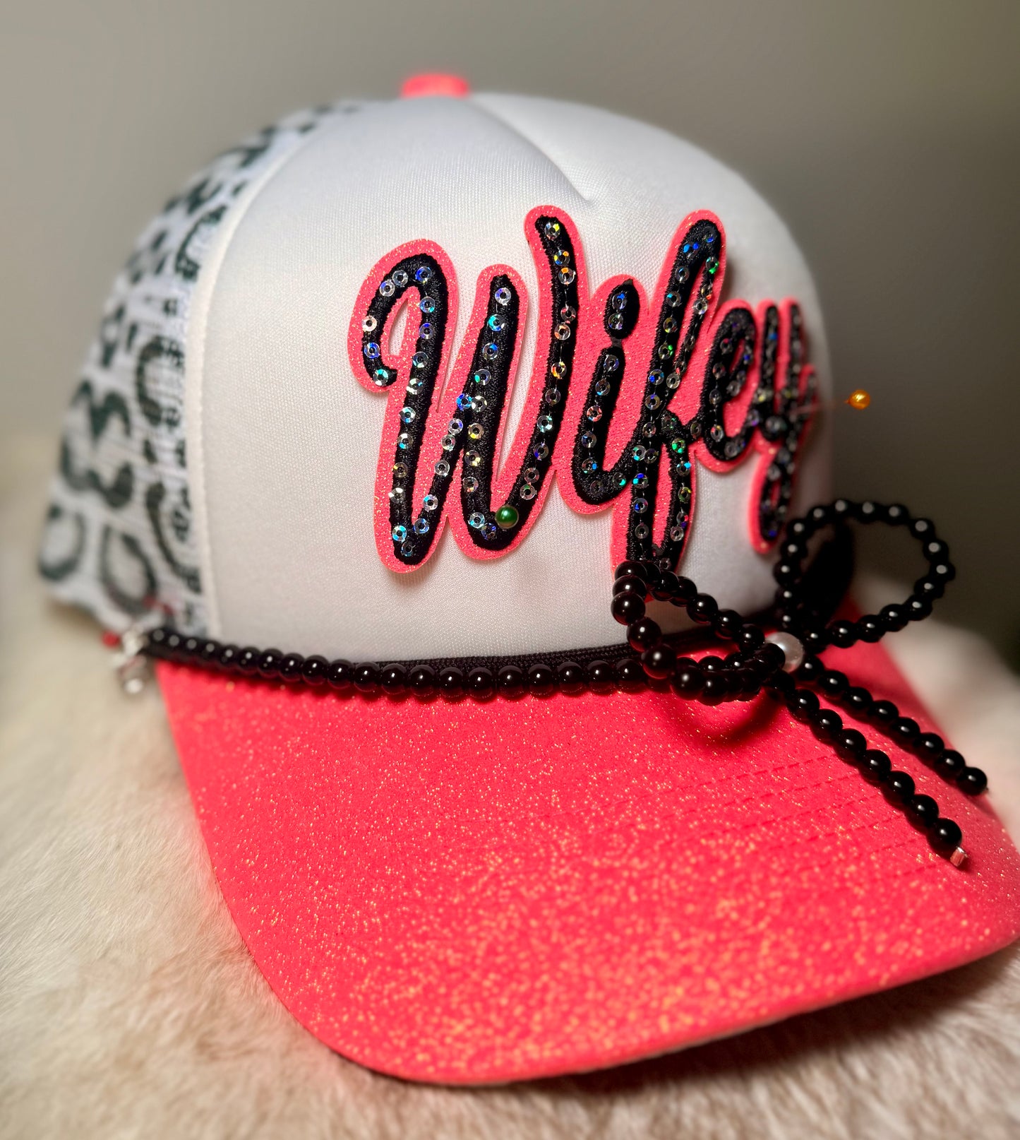 Wifey Trucker Hat | Bridal Trucker Hat | Sparkly Bride Hat | Bachelorette Party Hat | Honeymoon Gift
