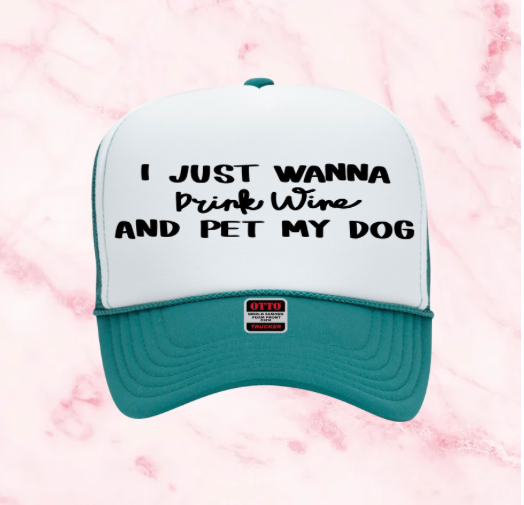 Wine Inspired Graphic Transfer Trucker Hats