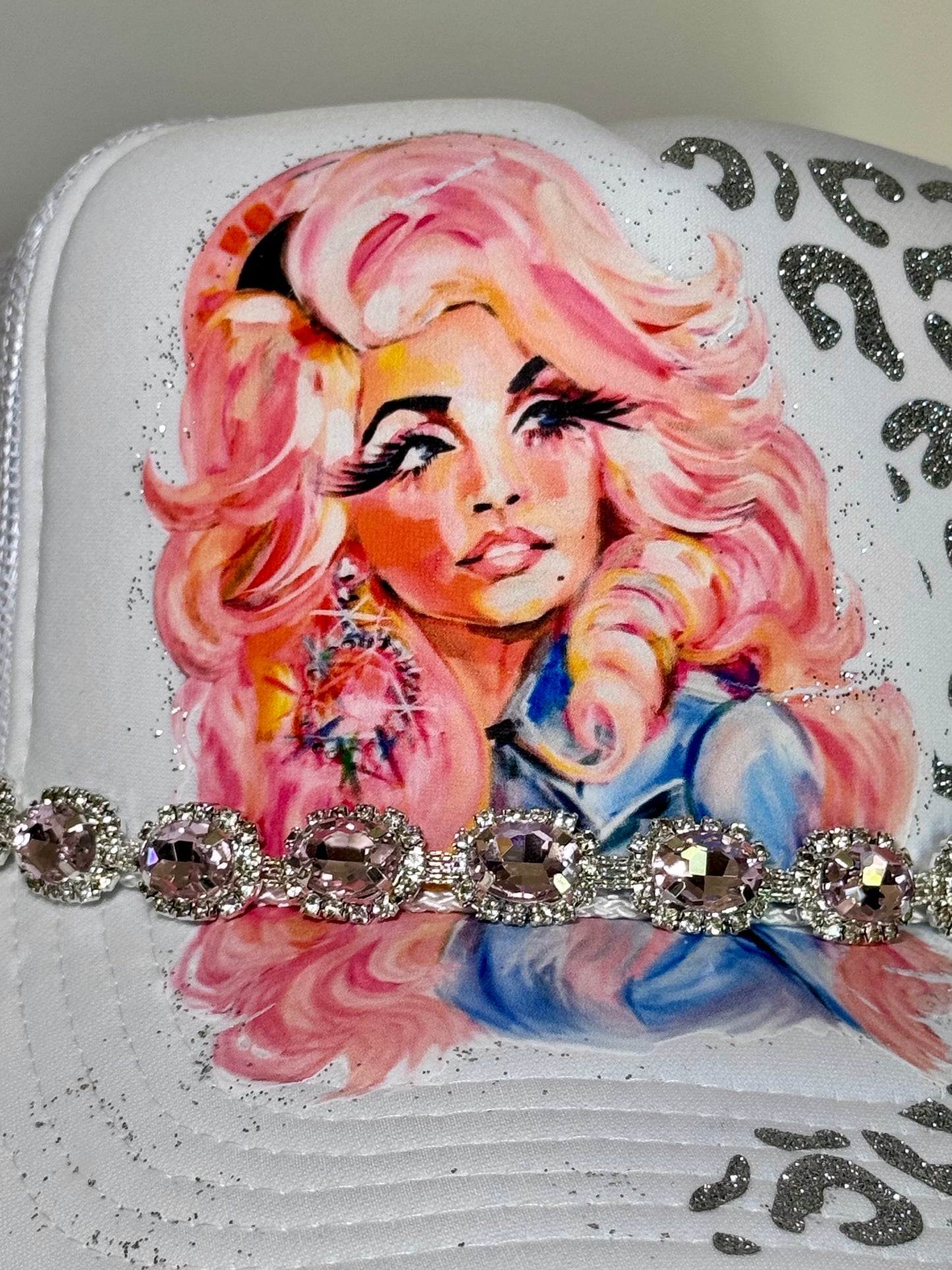 Country Glam Pink Rhinestone Trucker Hat