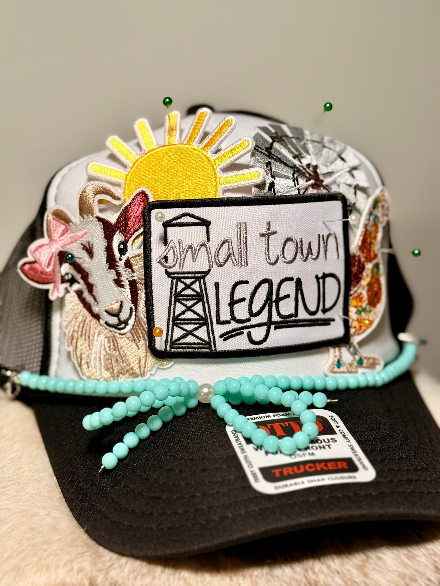 Small Town Legend Trucker Hat – Farm Girl Western Glam Snapback Cap