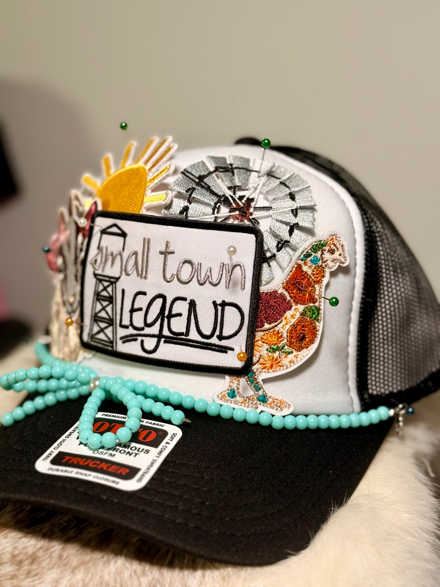 Small Town Legend Trucker Hat – Farm Girl Western Glam Snapback Cap