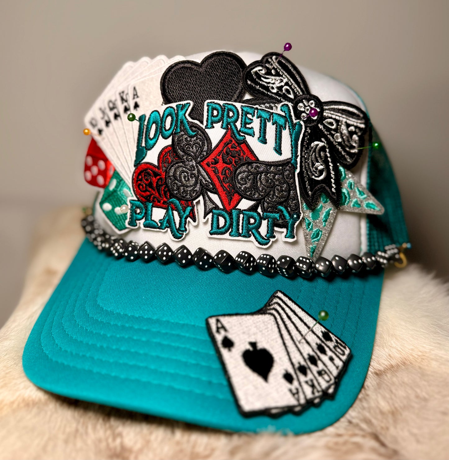 Look Pretty Play Dirty Trucker Hat