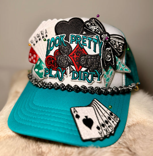 Look Pretty Play Dirty Trucker Hat