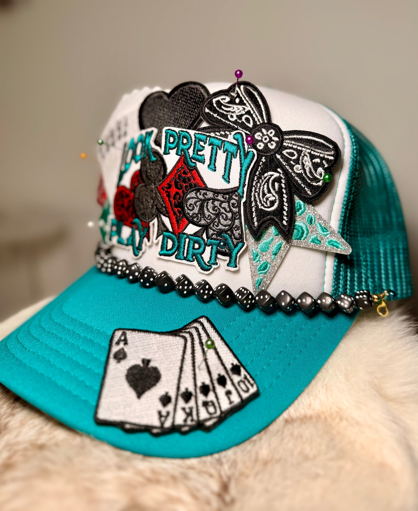 Look Pretty Play Dirty Trucker Hat