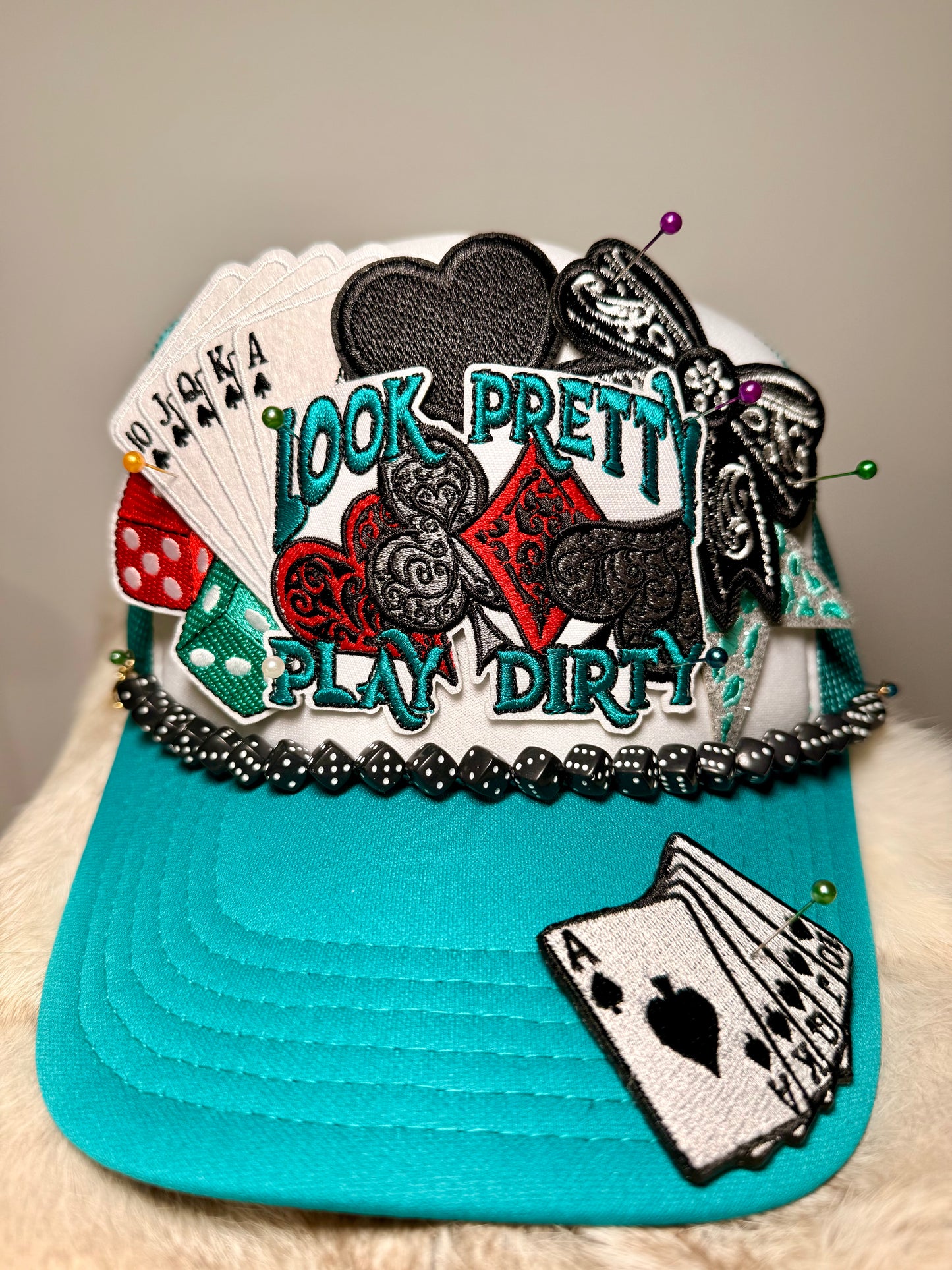 Look Pretty Play Dirty Trucker Hat