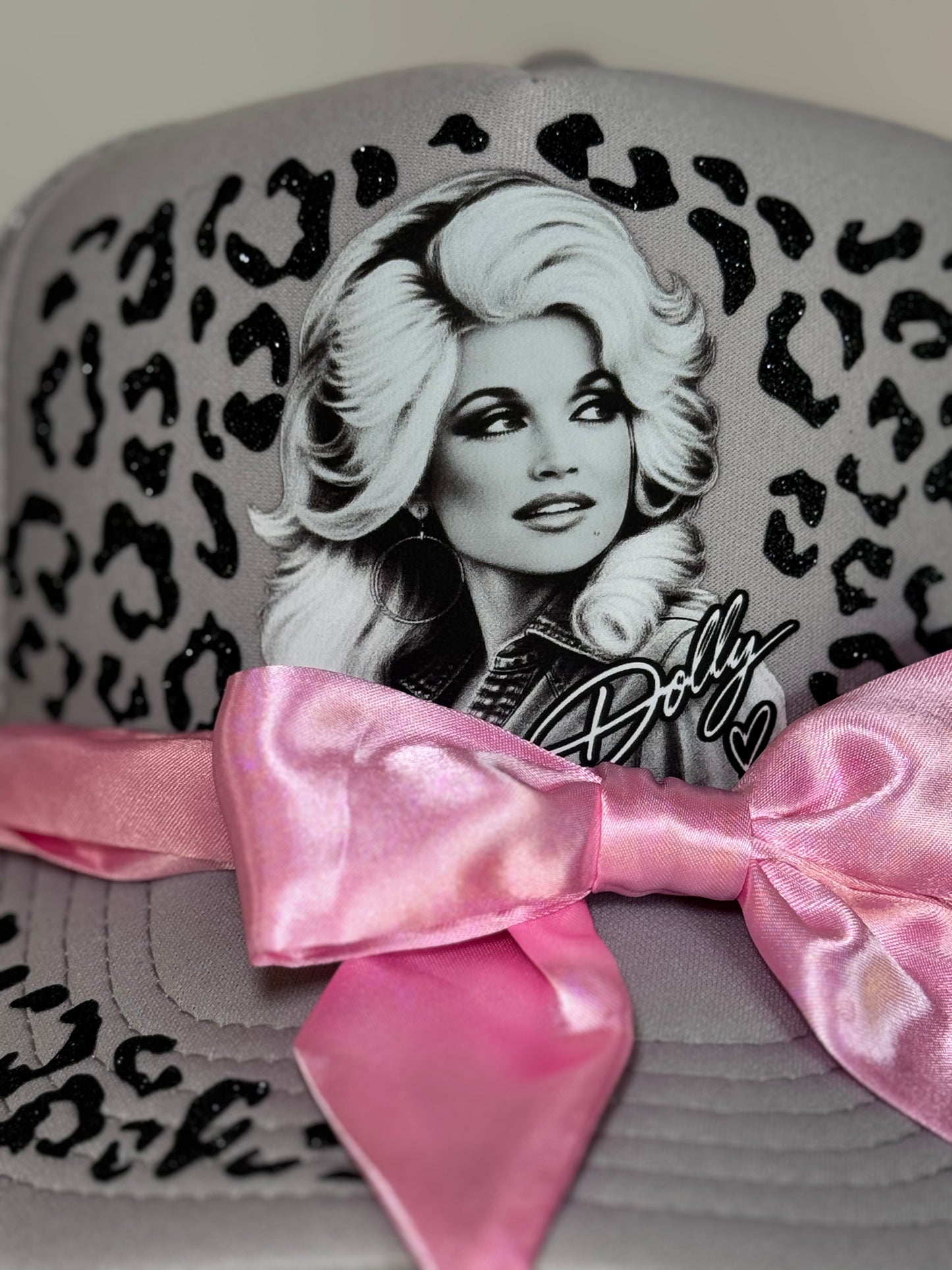 Pink Bow Leopard Trucker Hat | Country Glam Boutique Hat