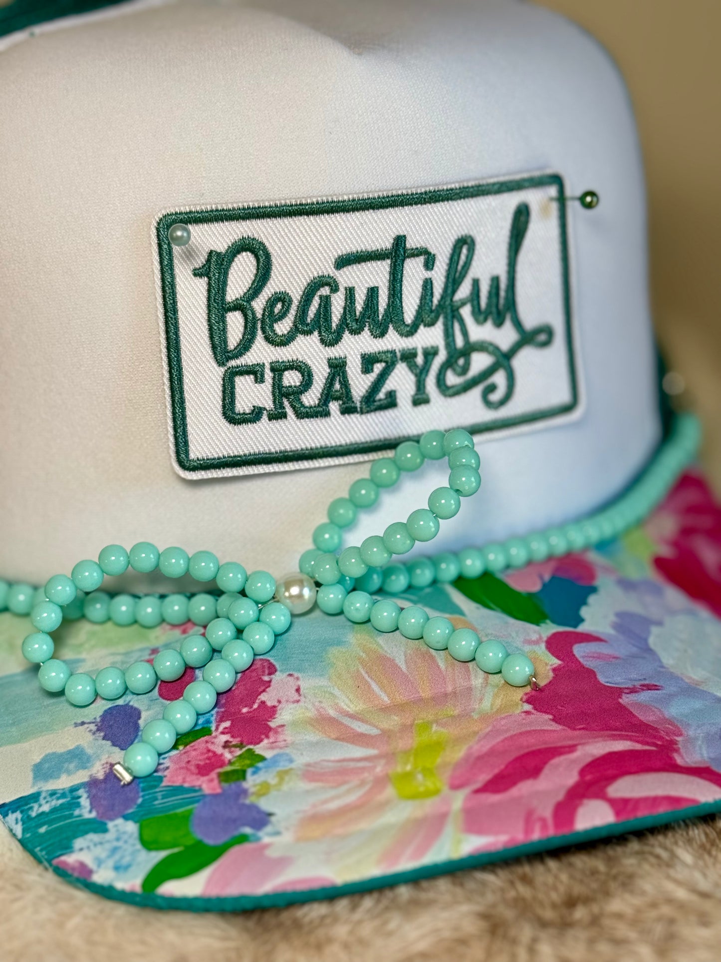 Beautiful Crazy Trucker Hat, Floral Patch Hat, Cute Boutique Hat, Country Girl Hat, Southern Style Hat, Girly Trucker Hat, Trendy Women’s Hat