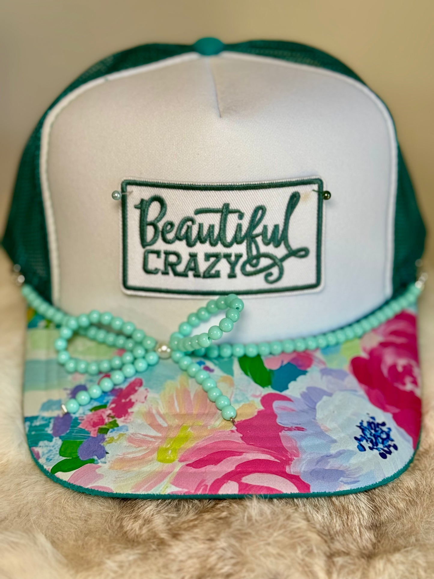Beautiful Crazy Trucker Hat, Floral Patch Hat, Cute Boutique Hat, Country Girl Hat, Southern Style Hat, Girly Trucker Hat, Trendy Women’s Hat