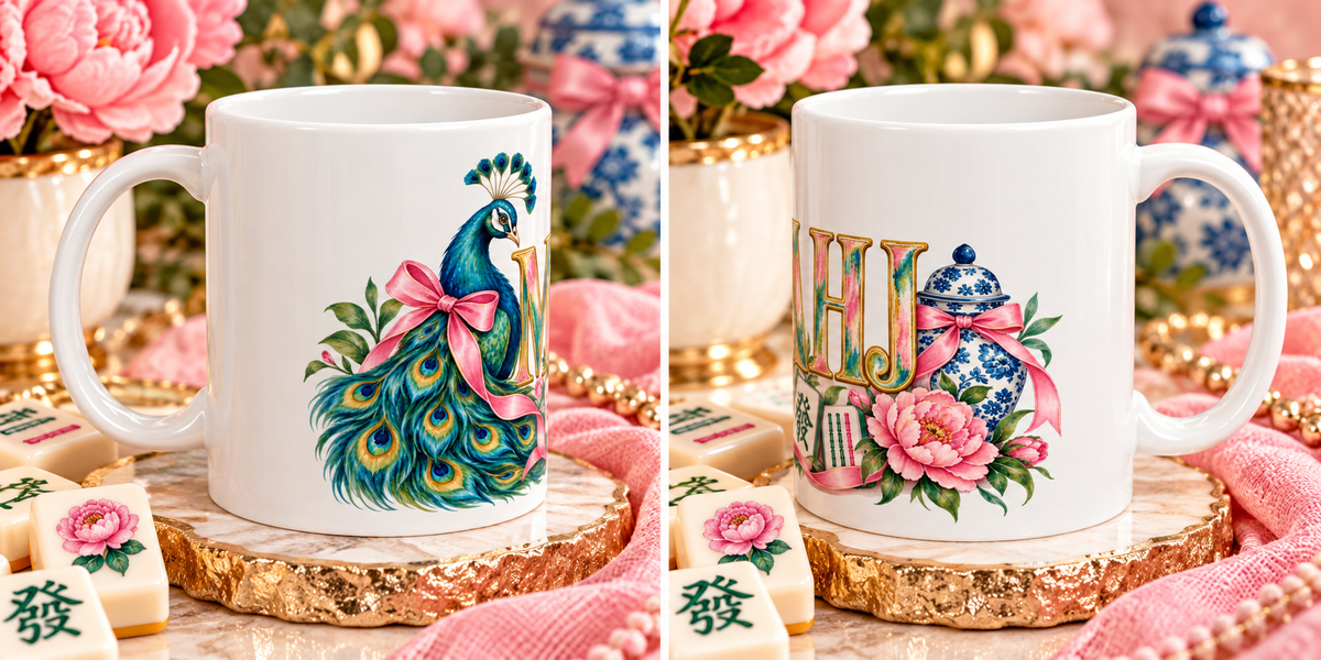 Mahj Queen Ceramic Coffee Mug | Mahjong Gift | 11oz