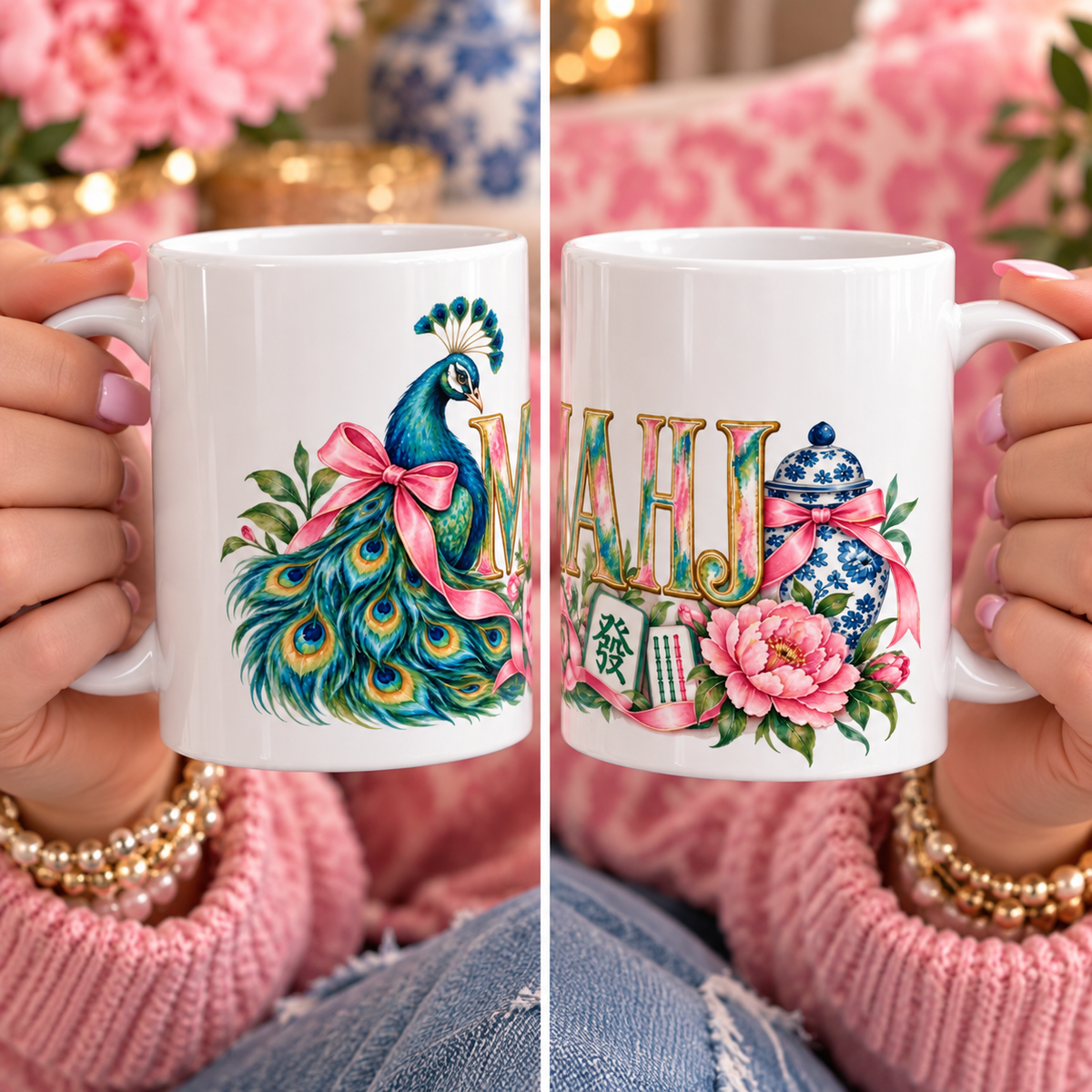 Mahj Queen Ceramic Coffee Mug | Mahjong Gift | 11oz