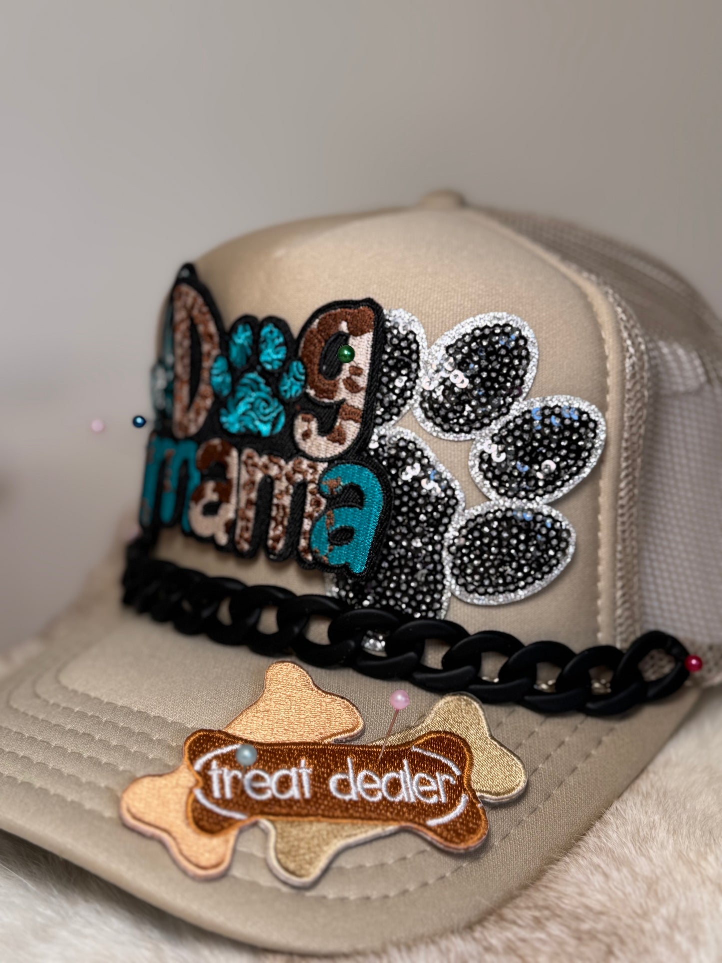 Dog Mom Trucker Hat – Dog Mama Hat for Women – Cute Dog Lover Gift – Boutique Snapback Hat