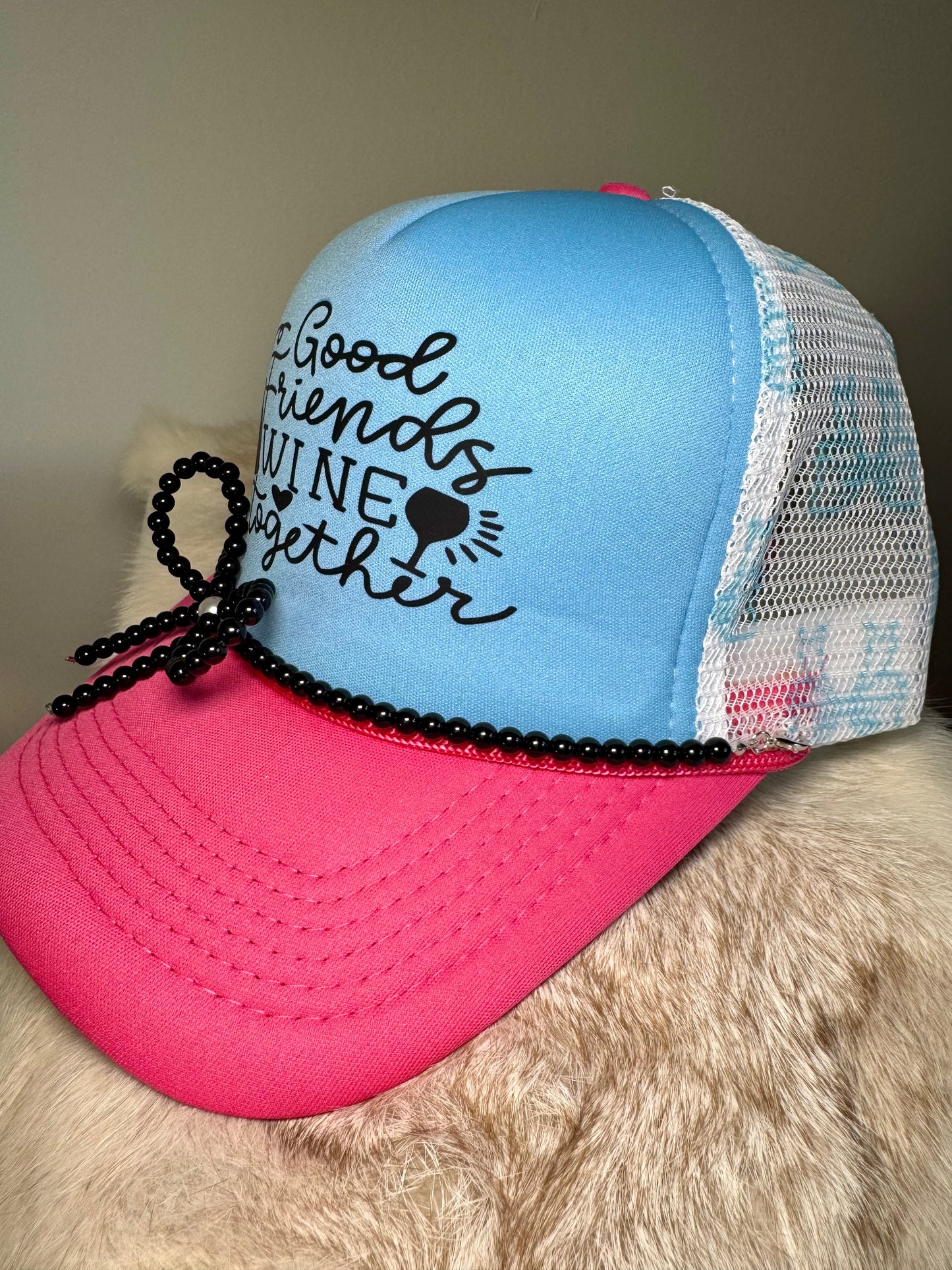 Good Friends Wine Together Trucker Hat