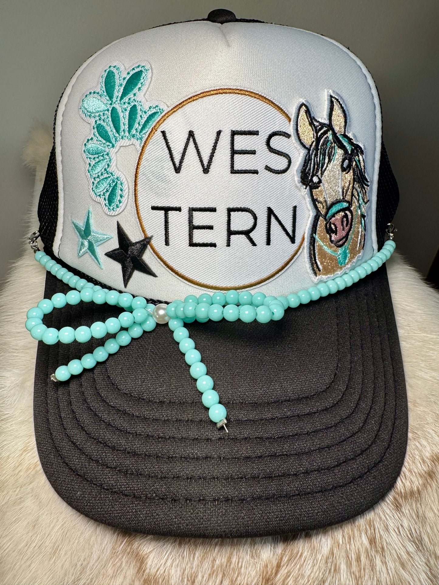 Western & Turquoise Trucker Hat