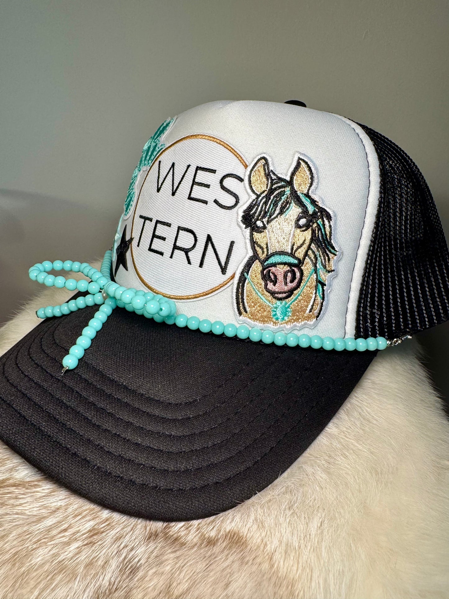 Western & Turquoise Trucker Hat