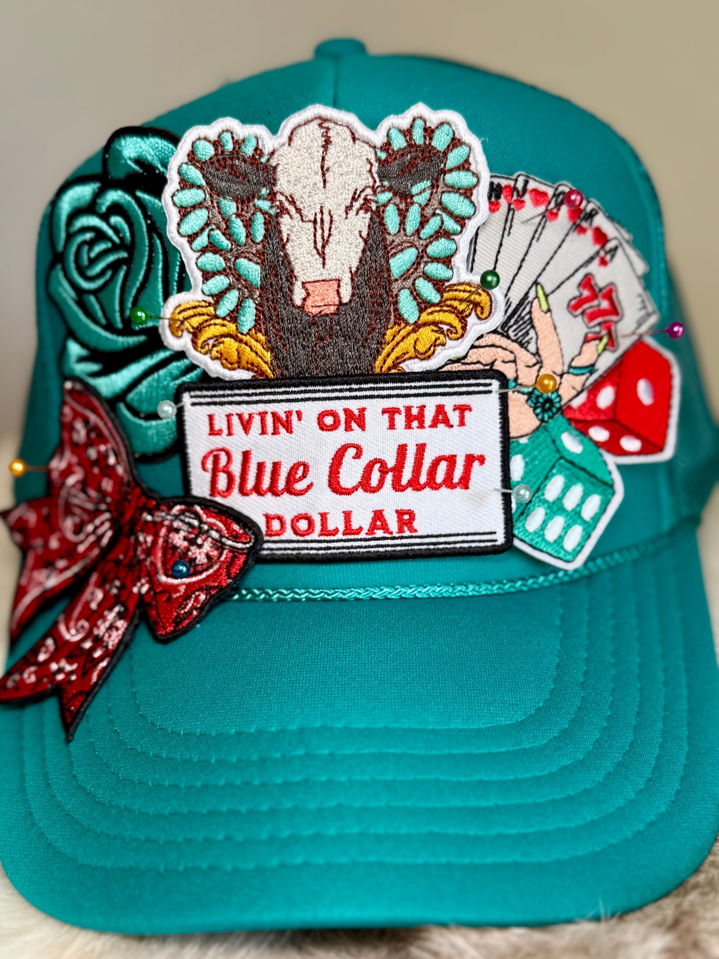 Blue Collar Dollar Cowgirl Trucker Hat | Western Farm Girl Hat