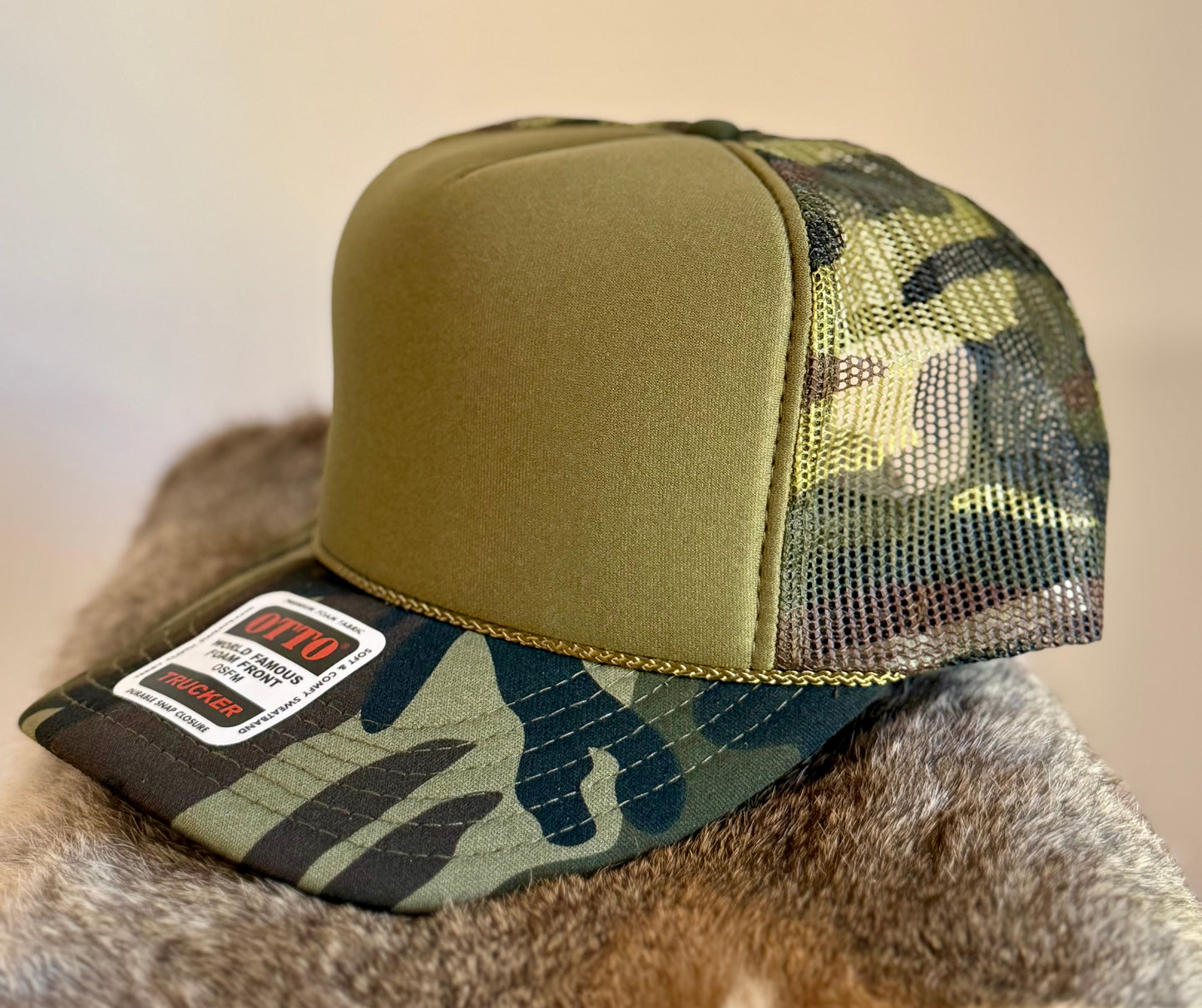 Specialty Blanks & Speciality Patterned Trucker Hat Bases