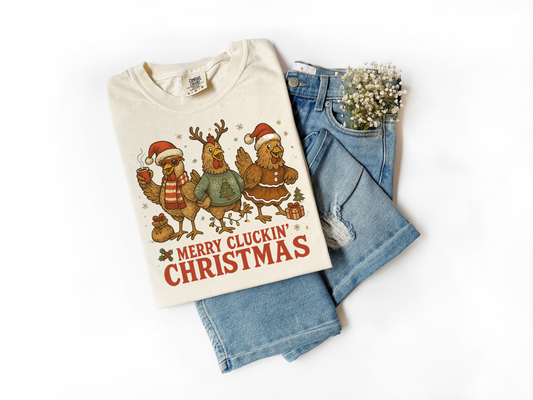 Merry Cluckin’ Christmas Chicken Tee